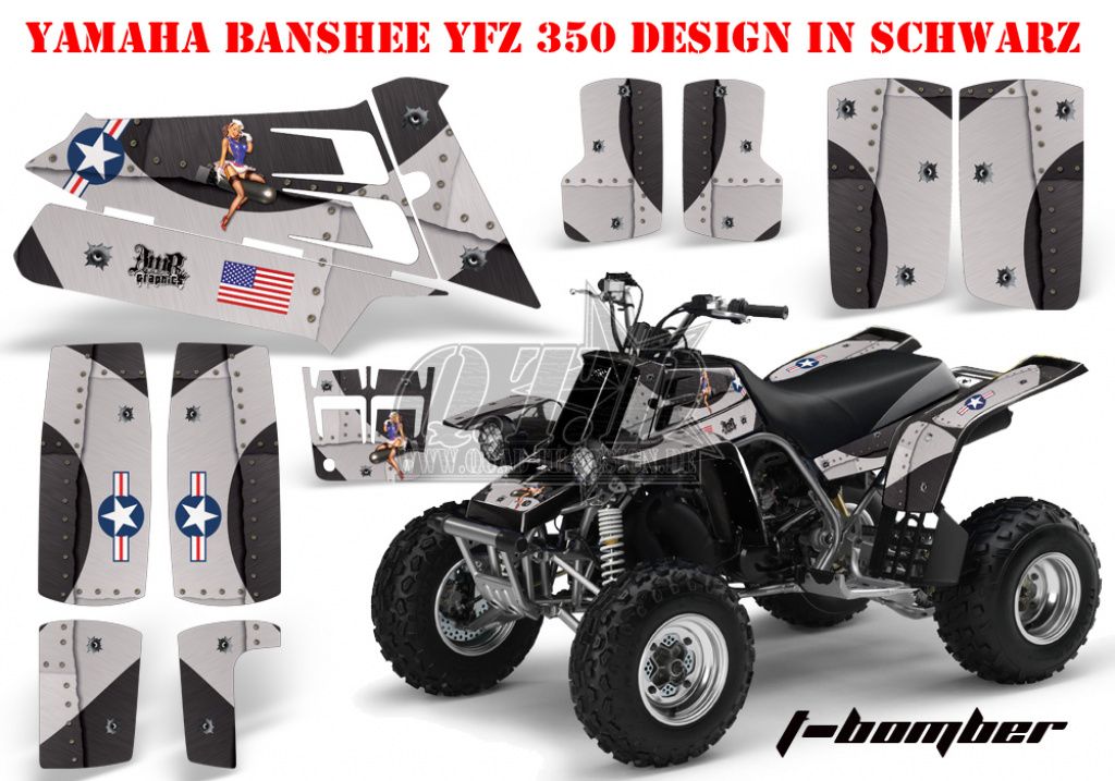 T-Bomber Schwarz für Yamaha Banshee YFZ 350