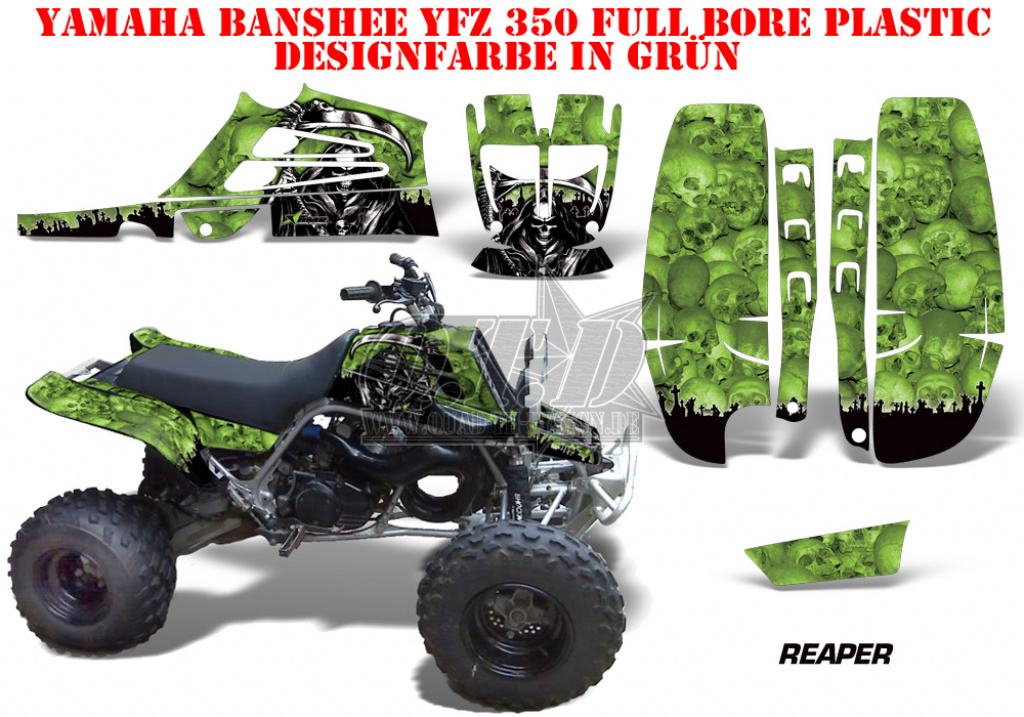 Reaper Grün für Yamaha Banshee YFZ 350 Full Bore