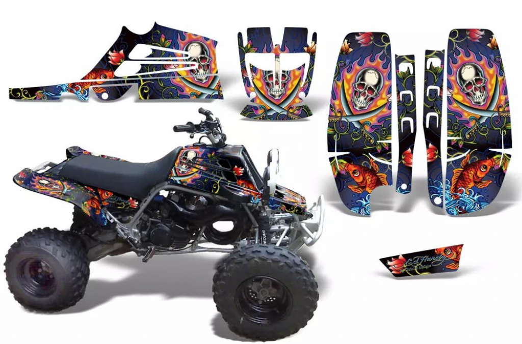 Ed-Hardy - Pirates Blau für Yamaha Banshee YFZ 350 Full Bore