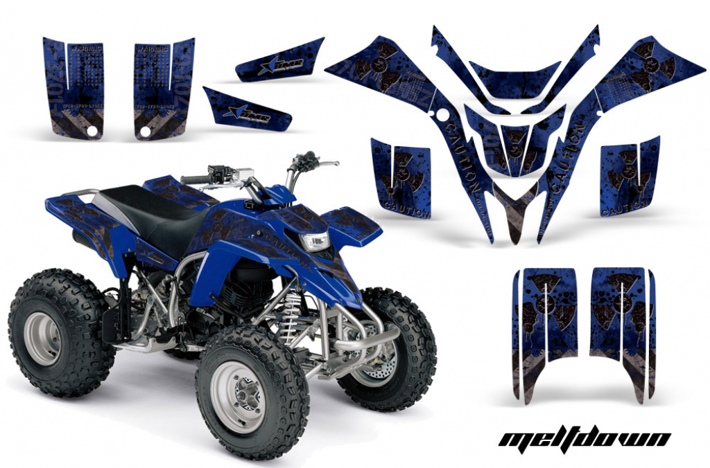 Meltdown Background = Blue, Design color = Black for Yamaha Blaster YFS 200