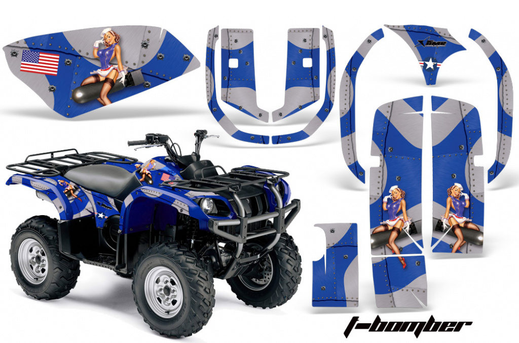 T-Bomber Blau für Yamaha Grizzly 660