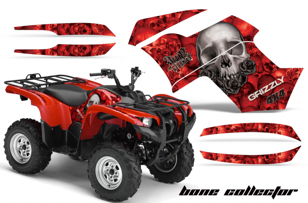 Bone Collector Rot für Yamaha Grizzly 700/550 2007-2014