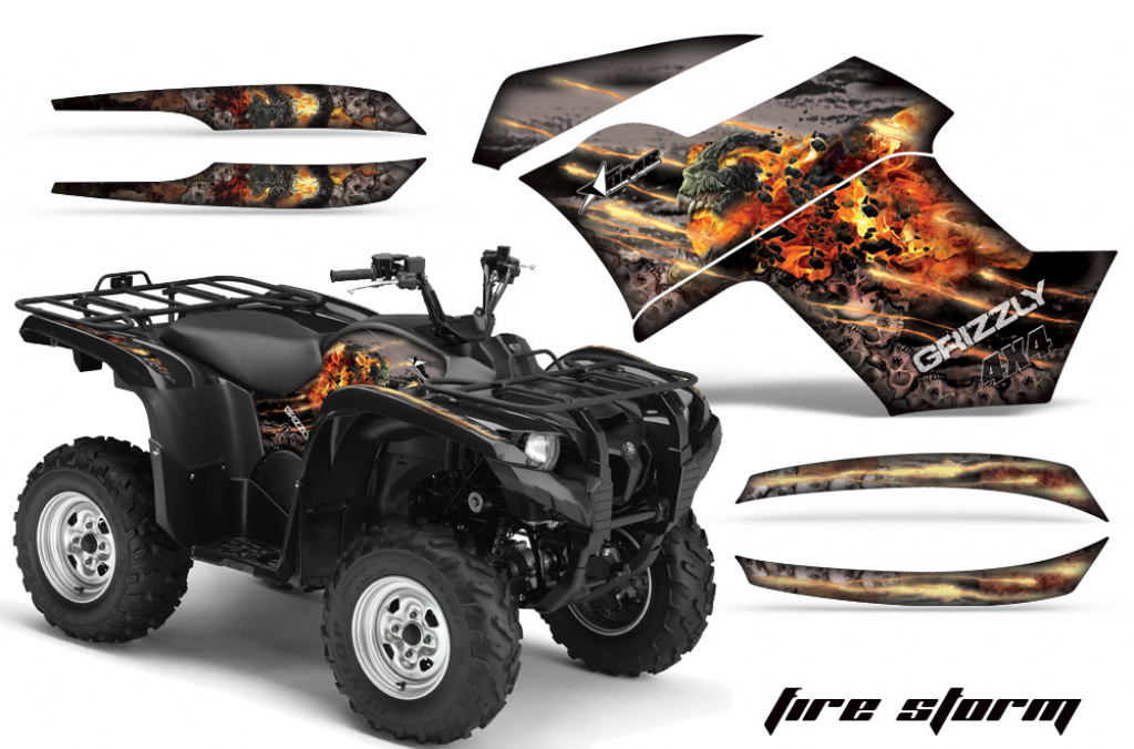 Firestorm Schwarz für Yamaha Grizzly 700/550 2007-2014