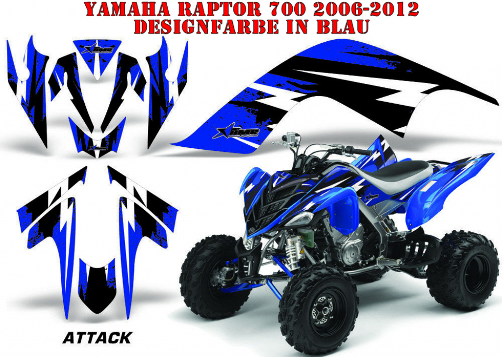 Attack Blau für Yamaha Raptor YFM 700 2006-2012