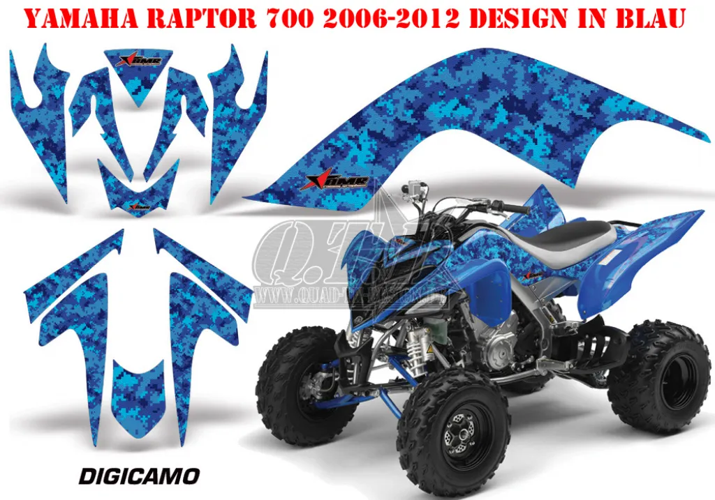 DigiCamo Blau für Yamaha Raptor YFM 700 2006-2012