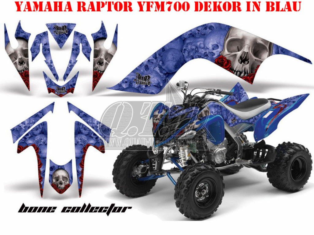 Bone Collector Blau für Yamaha Raptor YFM 700 2006-2012