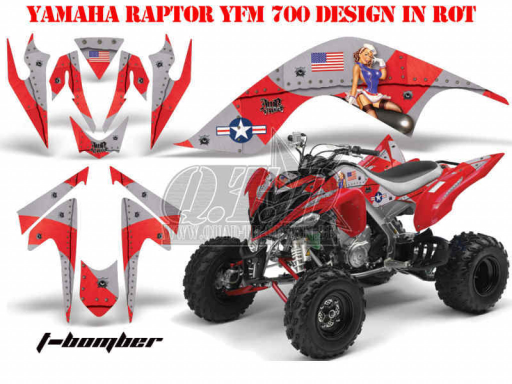 T-Bomber Rot für Yamaha Raptor YFM 700 2006-2012