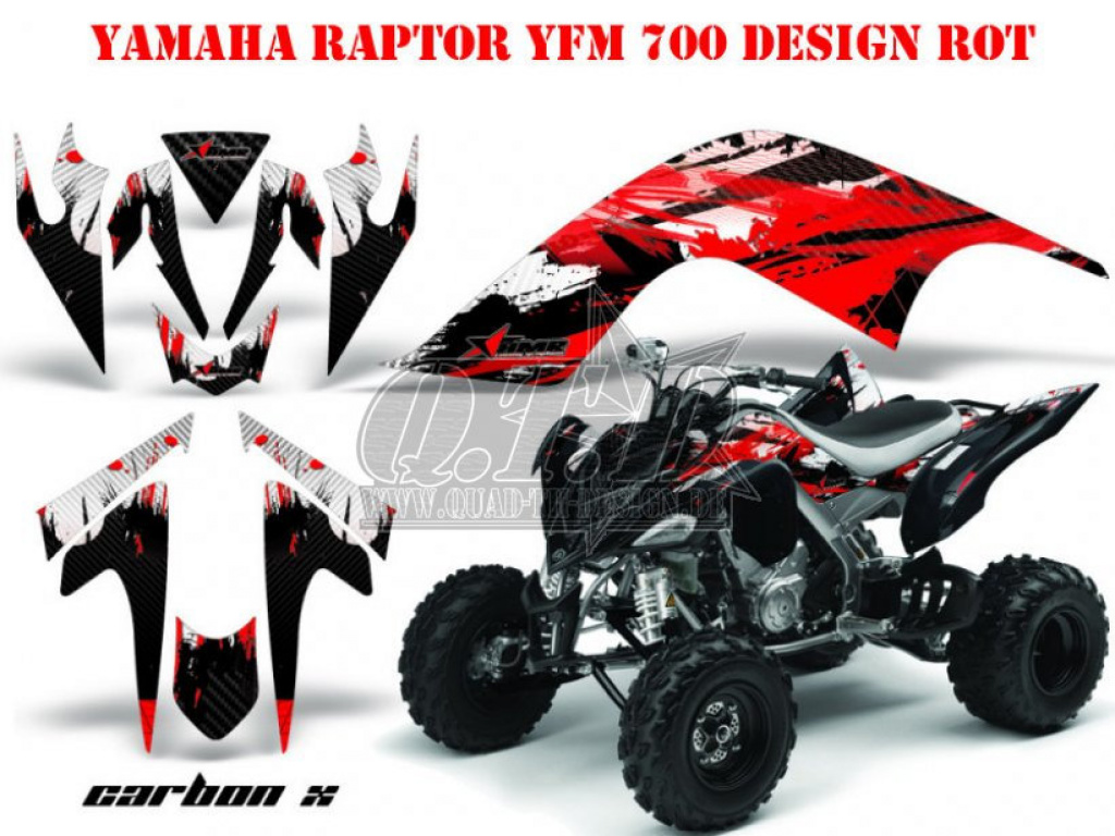 Carbon-X Rot für Yamaha Raptor YFM 700 2006-2012