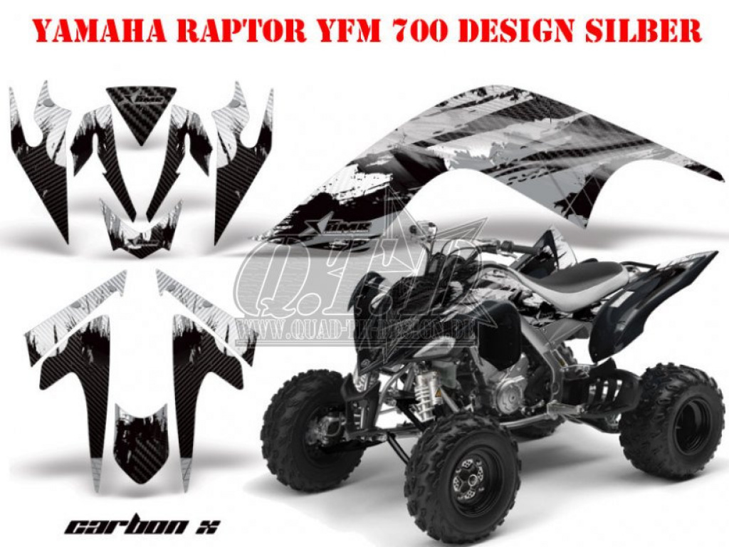 Carbon-X Silber für Yamaha Raptor YFM 700 2006-2012