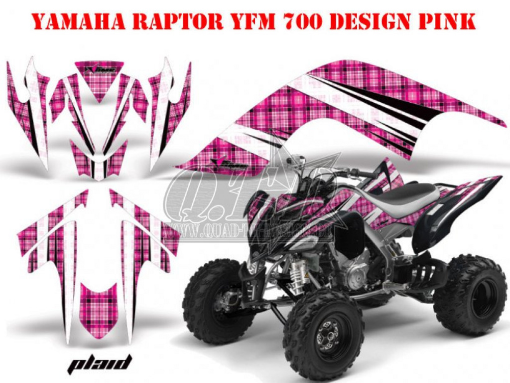 Plaid Pink für Yamaha Raptor YFM 700 2006-2012