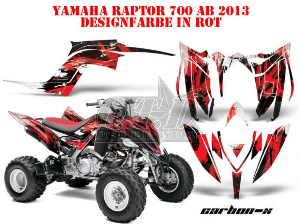 Carbon-X Rot für Yamaha Raptor YFM 700R 2013+