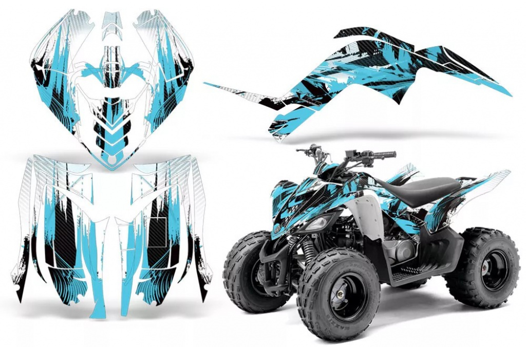 Carbon-X Aqua Blau für Yamaha Raptor 90 2009-2015
