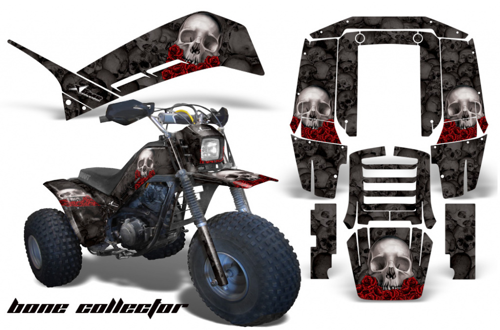 Bone Collector Schwarz für Yamaha Shaft DX 225 3 Wheeler 1983-1985