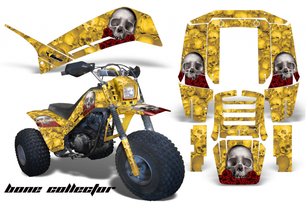 Bone Collector Gelb für Yamaha Shaft DX 225 3 Wheeler 1983-1985