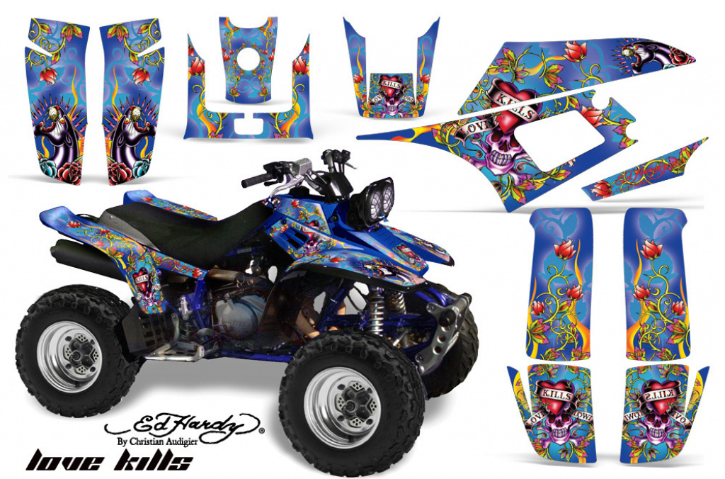 Ed-Hardy - Lovekills Blue for Yamaha Warrior YFM 350