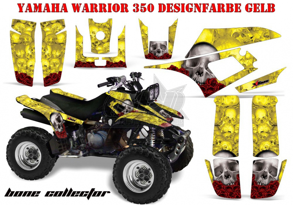Bone Collector Yellow for Yamaha Warrior YFM 350