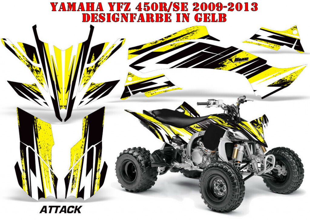 Attack Gelb für Yamaha YFZ 450R/SE 2009-2013