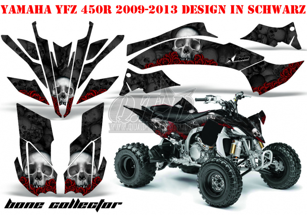 Bone Collector Schwarz für Yamaha YFZ 450R/SE 2009-2013