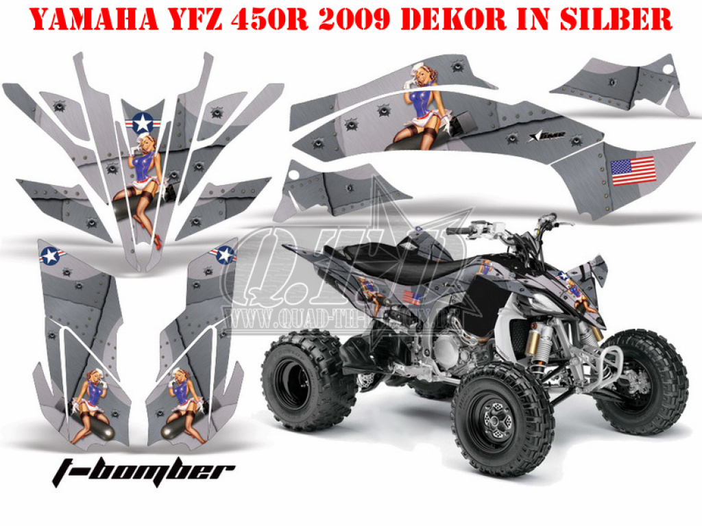 T-Bomber Silber für Yamaha YFZ 450R/SE 2009-2013