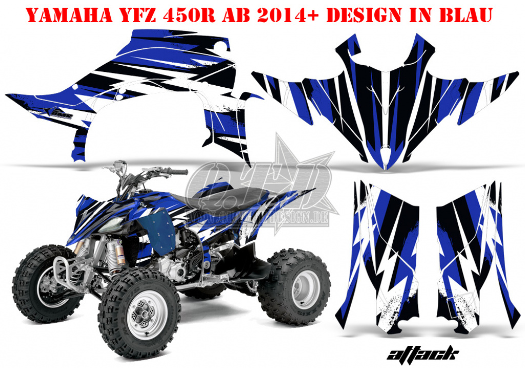 Attack Blau für Yamaha YFZ 450R/SE 2014+