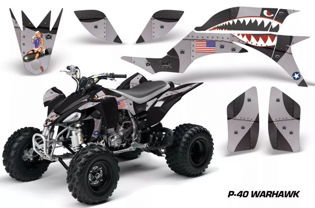 P40-Warhawk Schwarz für Yamaha YFZ 450 2004-2008 & 2012-2014