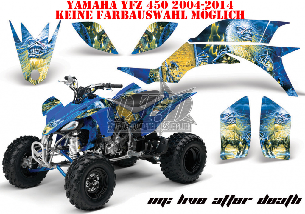 Iron Maiden - Live after death für Yamaha YFZ 450 2004-2008 & 2012-2014
