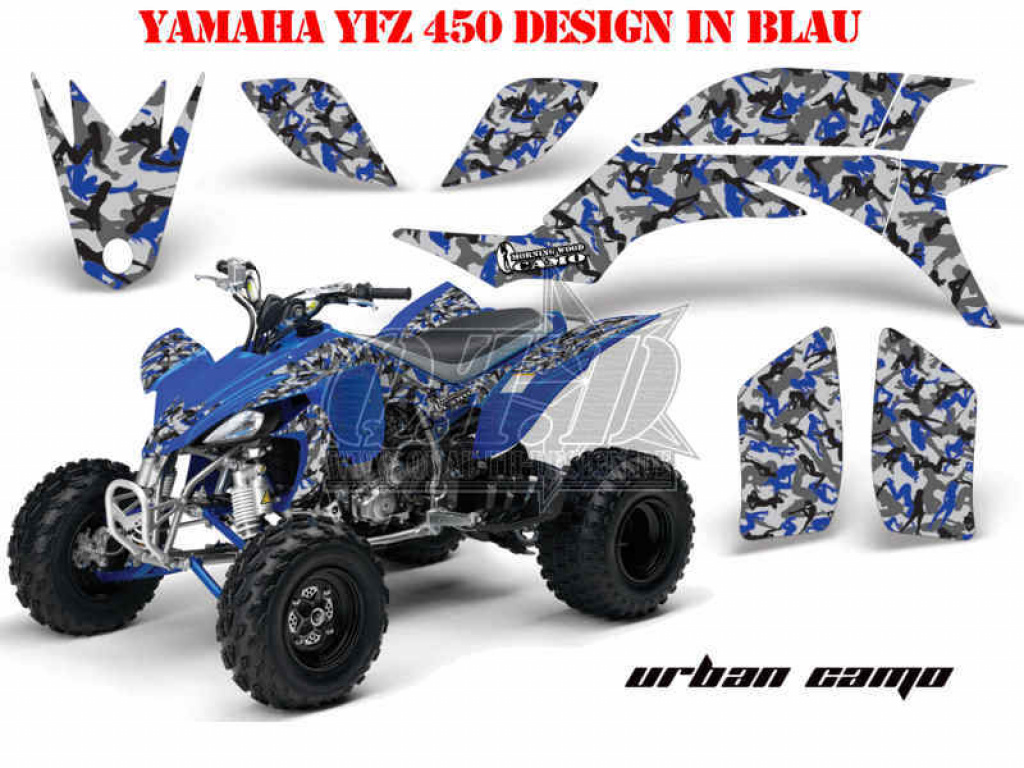 Urban Camo Blau für Yamaha YFZ 450 2004-2008 & 2012-2014