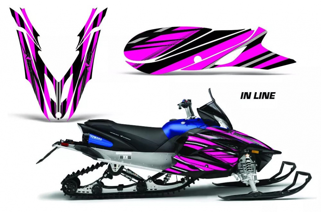 Inline Background = Black, Design color = Pink for Yamaha Apex 2011-2018