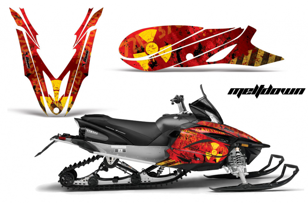 Meltdown Background = Red, Design color = Yellow for Yamaha Apex 2011-2018