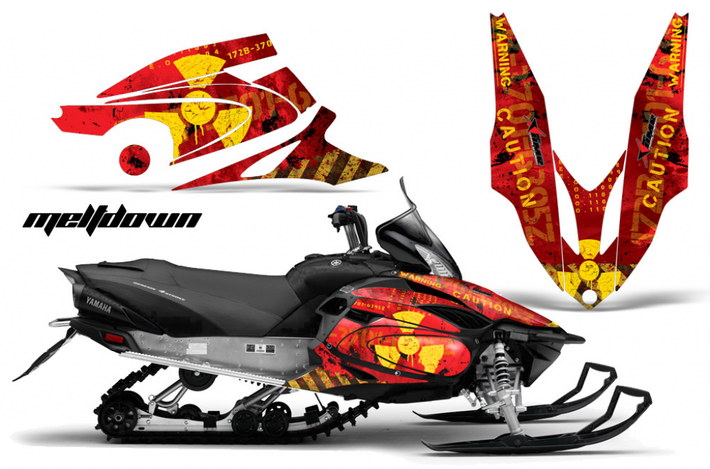 Meltdown Hintergrund = Rot, Designfarbe = Gelb für Yamaha Vector RS 2012-2016
