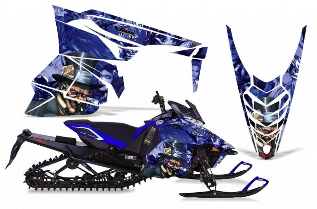 Mad-Hatter Background = Blue, Design color = Blue for Yamaha Viper SR/SRT/RTX/SE 2014-2016