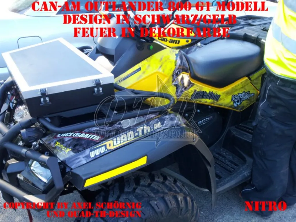 Nitro Schwarz-Gelb, Feuerfarbe = Dekorfarbe für CAN-AM Outlander G1 2007-2011