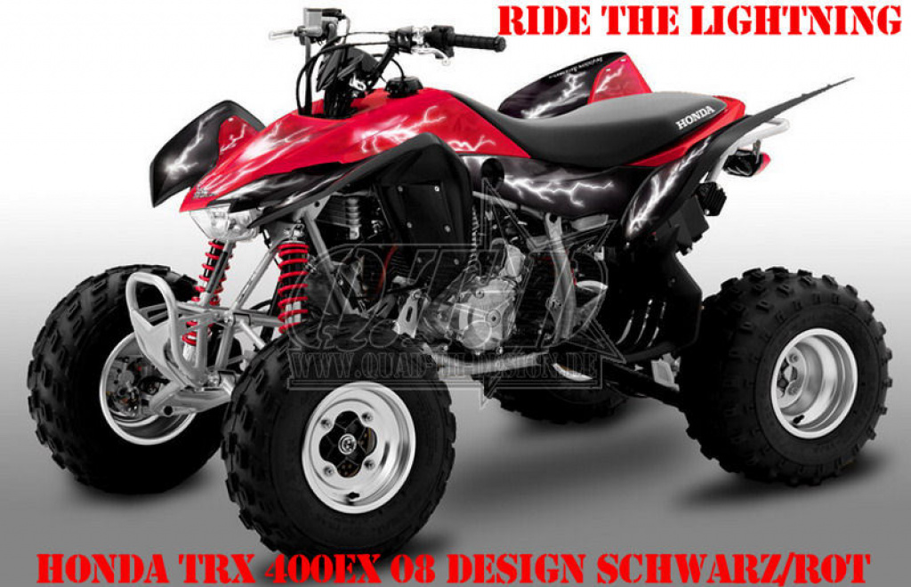 Ride the Lightning Black-Red for Honda TRX 400EX 2008-2016