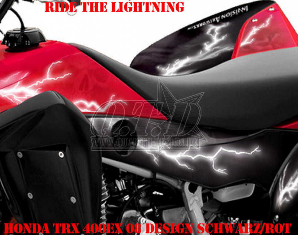 Ride the Lightning Black-Red for Honda TRX 400EX 2008-2016
