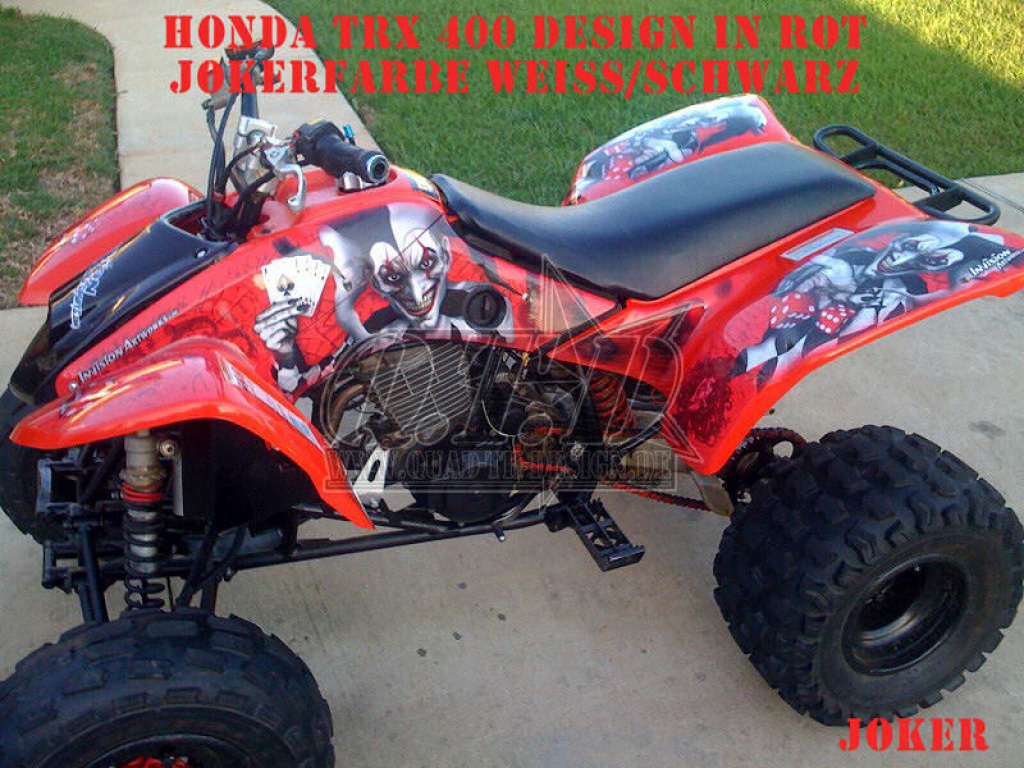 Joker Background Red, Joker color Black-White for Honda TRX 400EX 1999-2007