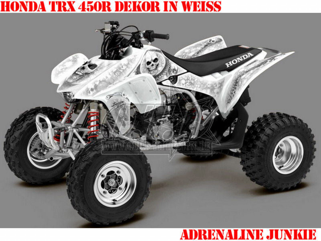 Adrenaline Junkie White for Honda TRX 450R 2004-2016