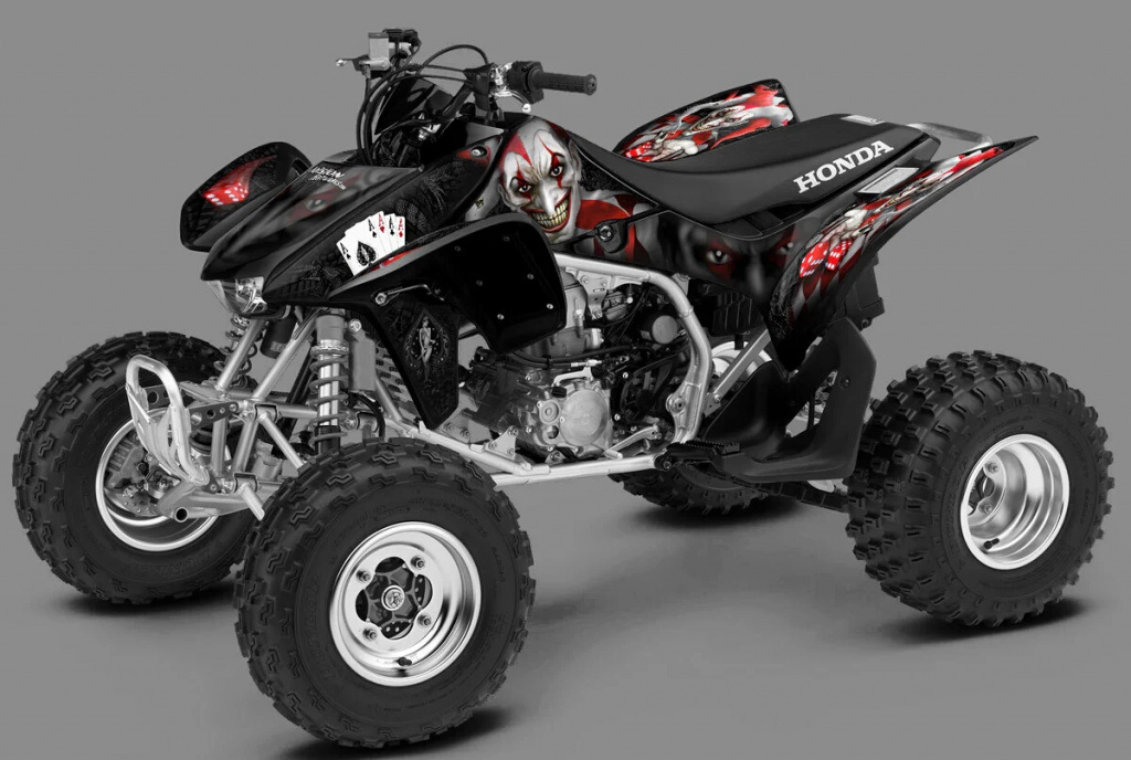 Joker Background Black, Joker color Red-White for Honda TRX 450R 2004-2016