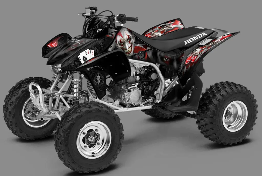Joker Background Black, Joker color Red-White for Honda TRX 450R 2004-2016
