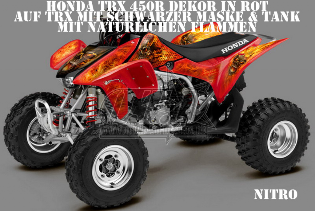 Nitro Red, Fire Color = Natural for Honda TRX 450R 2004-2016