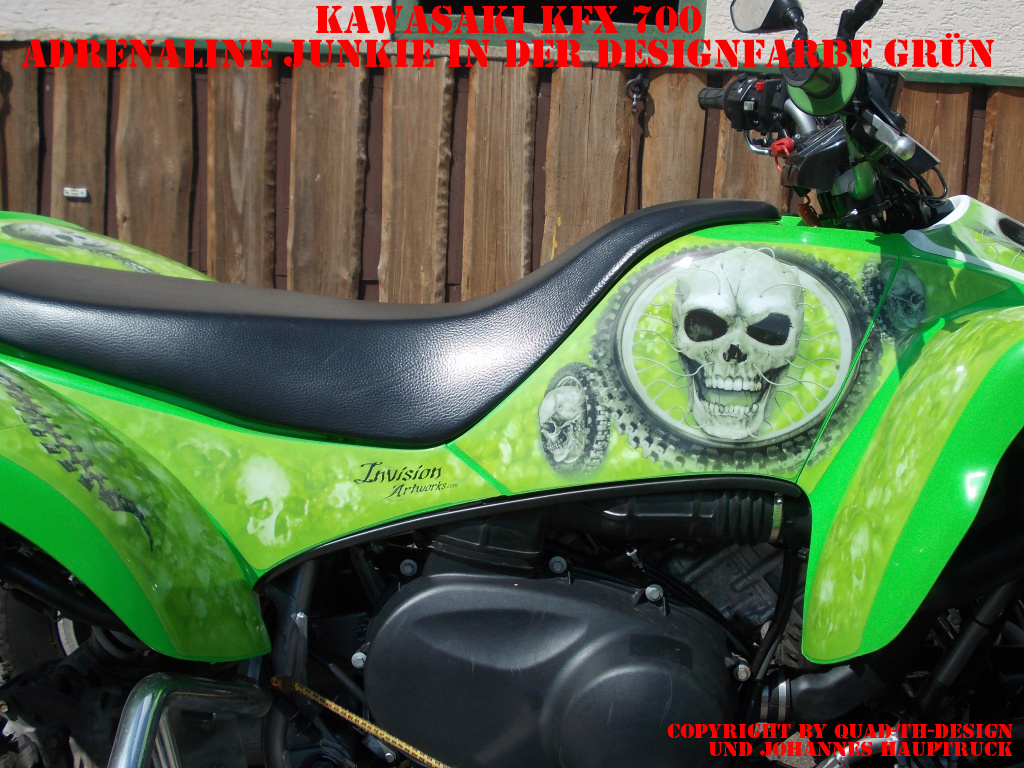 Adrenaline Junkie Green for Kawasaki KFX 700