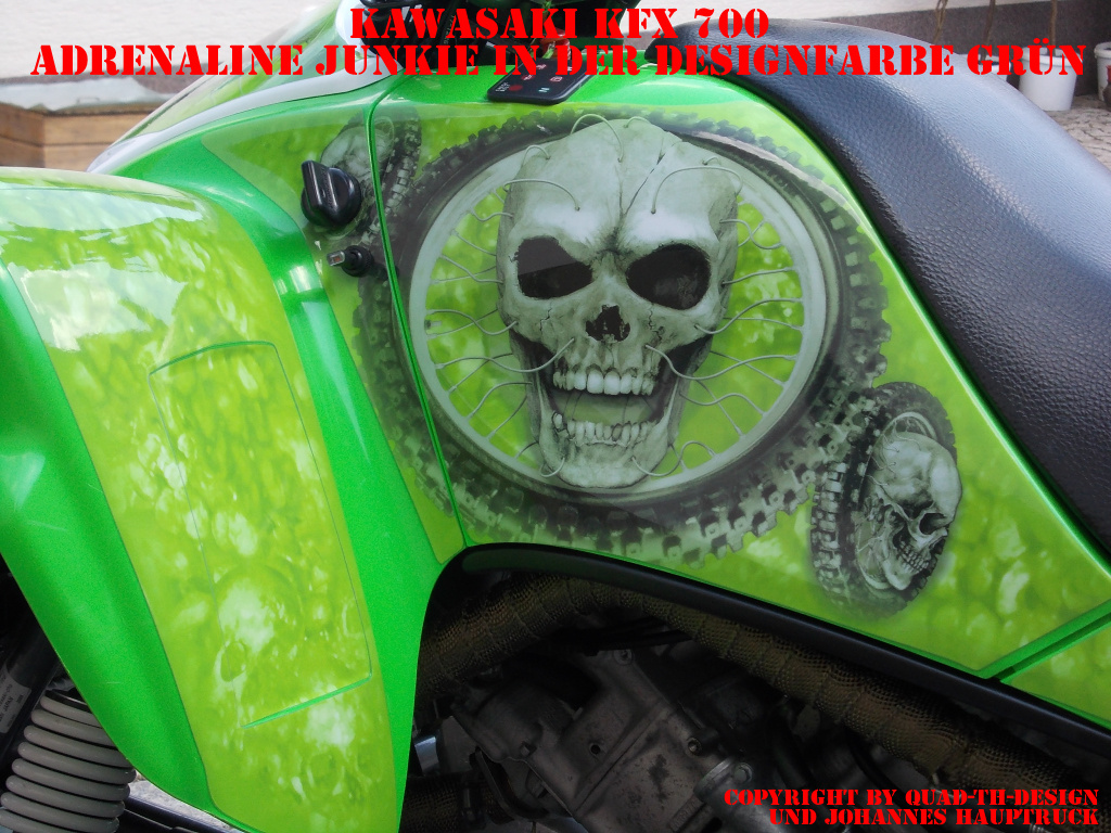 Adrenaline Junkie Green for Kawasaki KFX 700