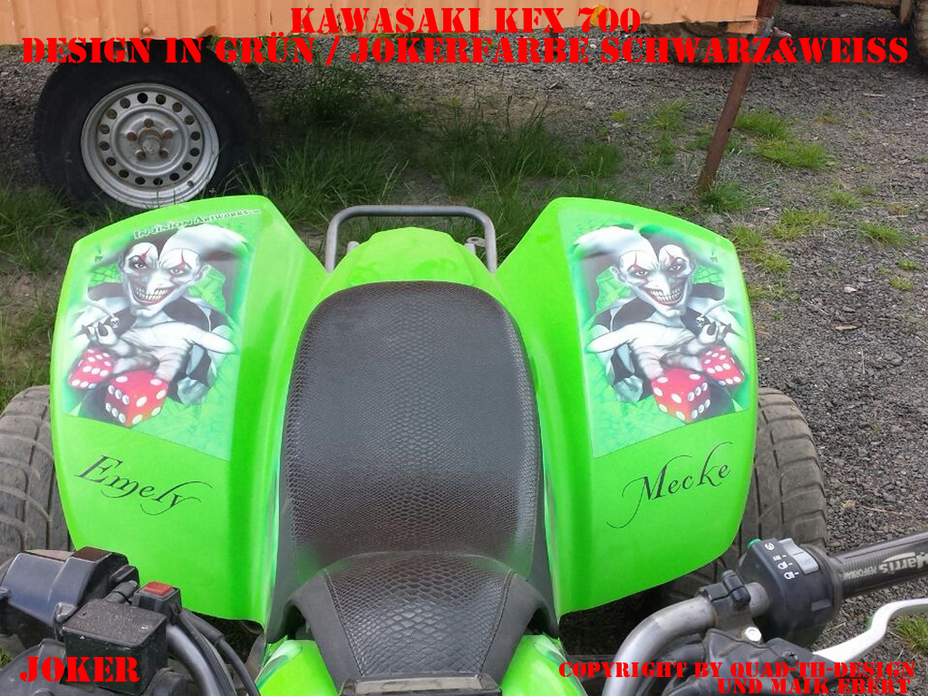 Joker Background Green, Joker color Black-White for Kawasaki KFX 700