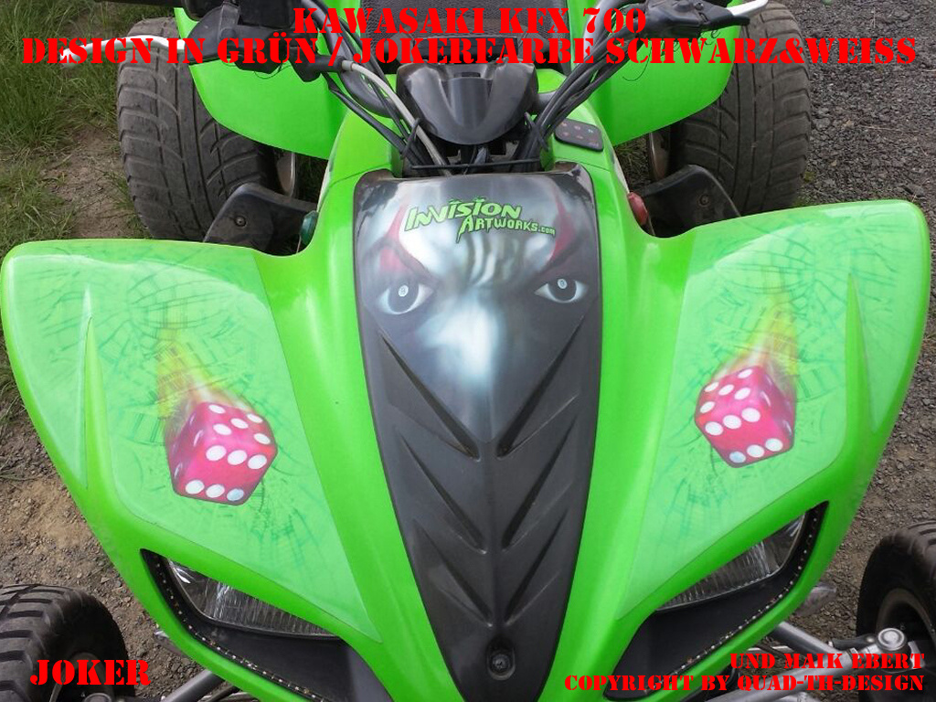 Joker Background Green, Joker color Black-White for Kawasaki KFX 700