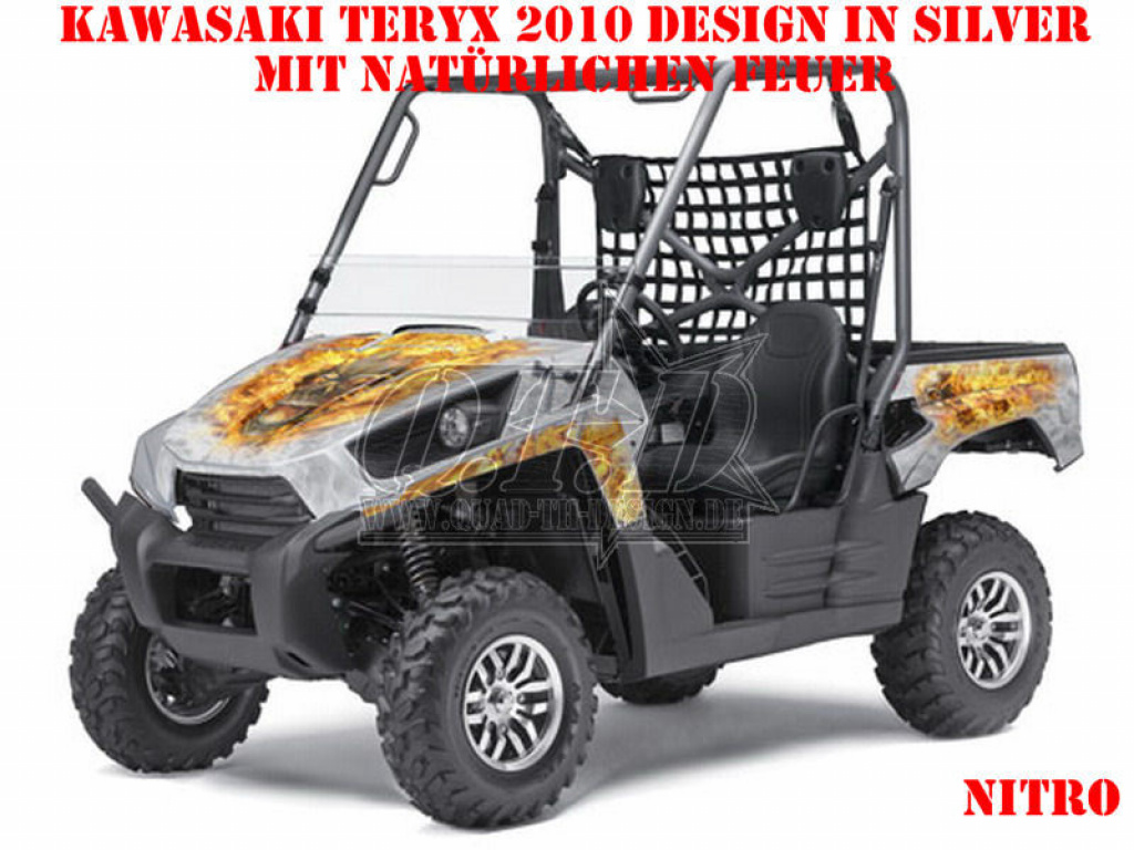 Nitro Silver, Fire Color = Natural for Kawasaki Teryx 750 2010-2012