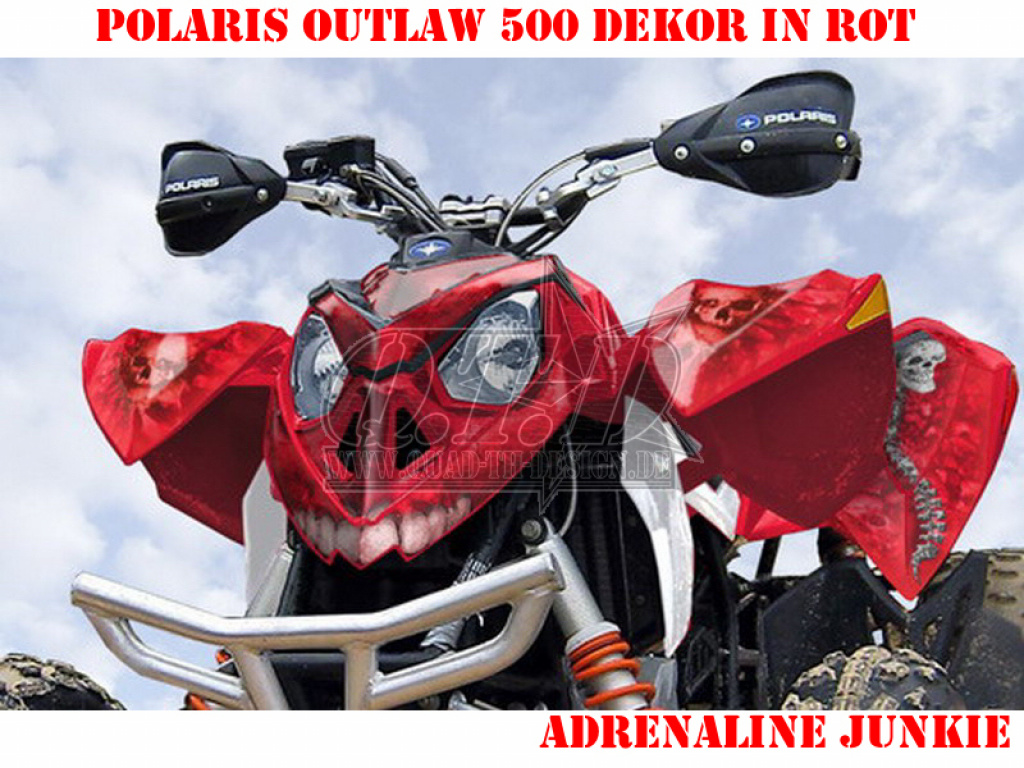 Adrenaline Junkie Red-White for Polaris Outlaw 450/500/525 2006-2008