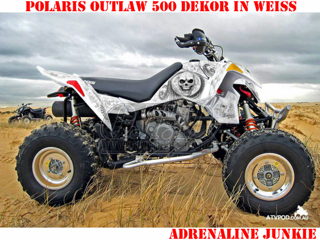 Adrenaline Junkie White for Polaris Outlaw 450/500/525 2006-2008