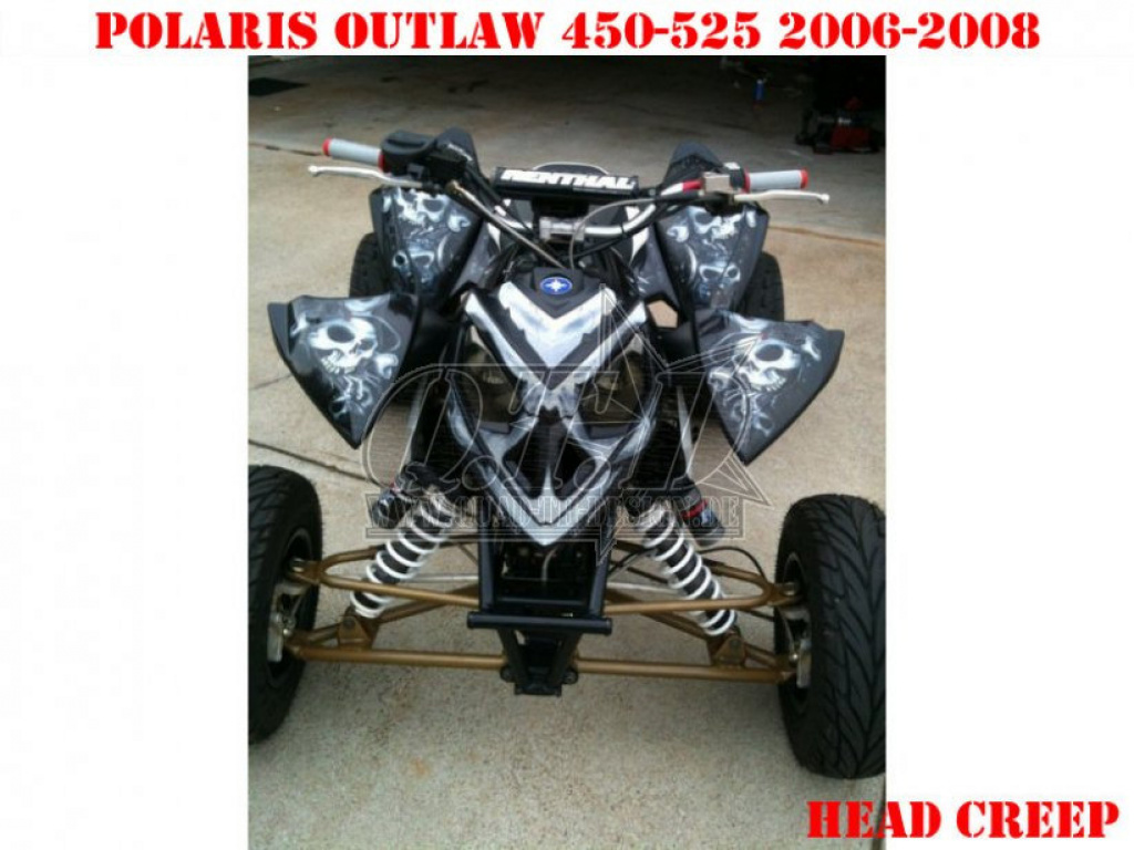 Head Creeps Black for Polaris Outlaw 450/500/525 2006-2008