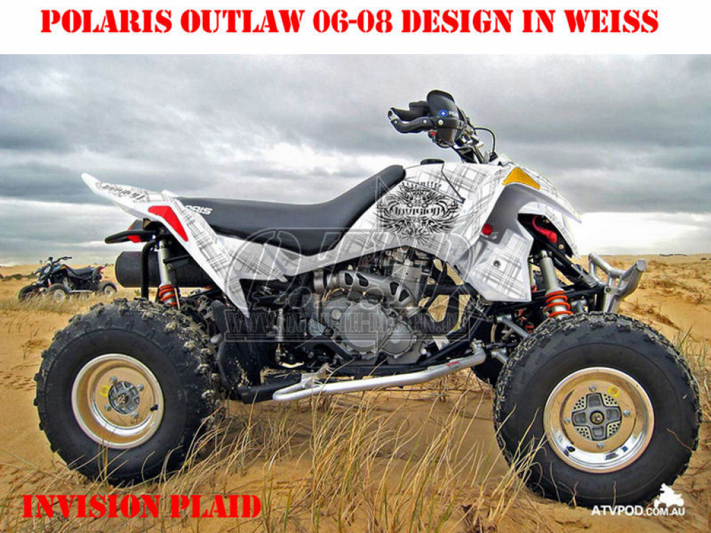 Invision Plaid Weiß für Polaris Outlaw 450/500/525 2006-2008