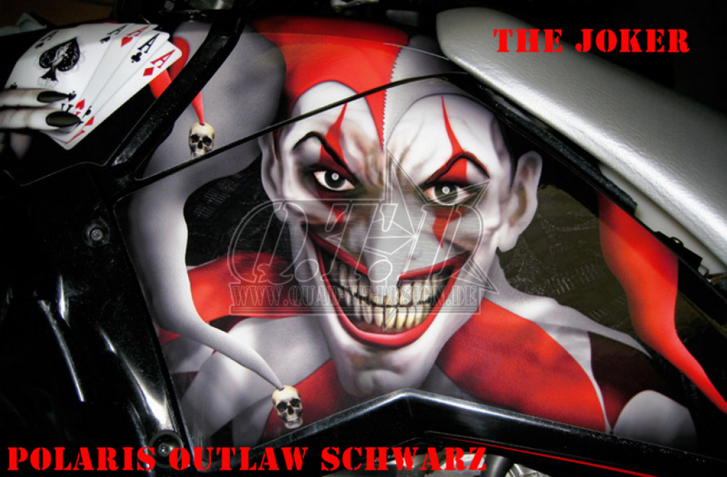 Joker Background Black, Joker color Red-White for Polaris Outlaw 450/500/525 2006-2008