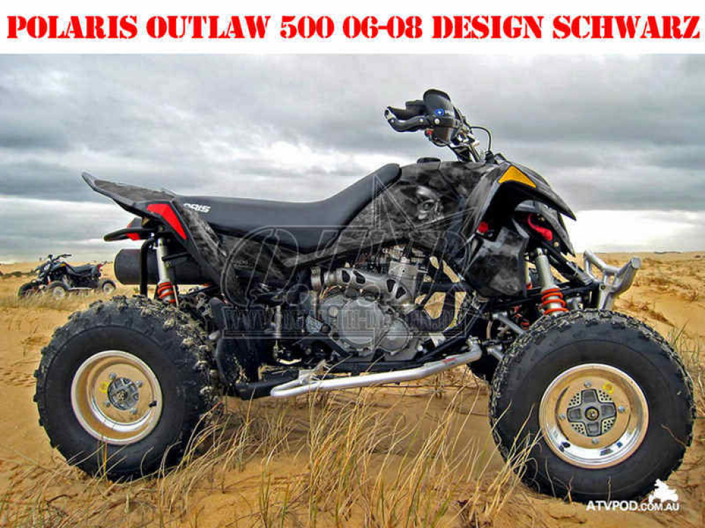 Nitro Black, Fire Color = Design color for Polaris Outlaw 450/500/525 2006-2008